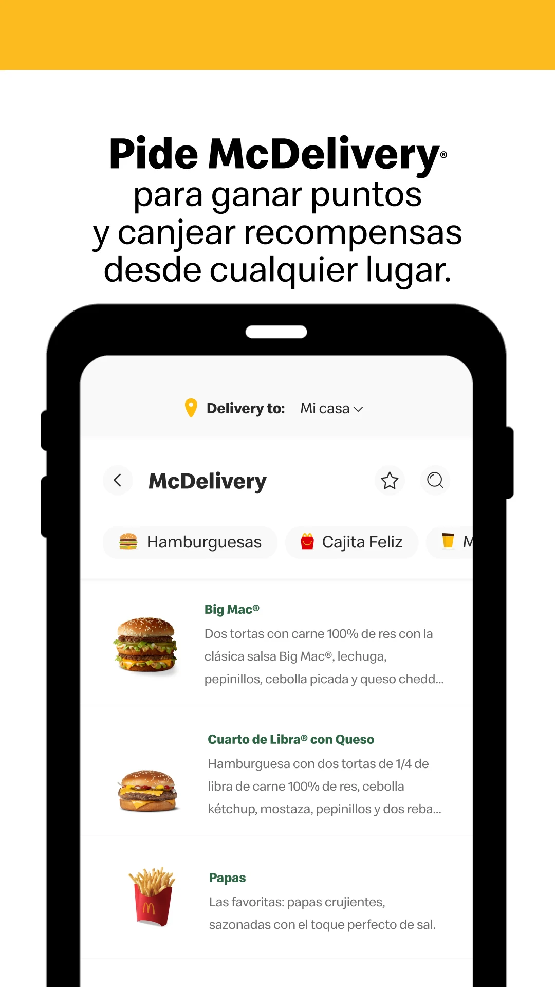 McDonald's Honduras screenshot